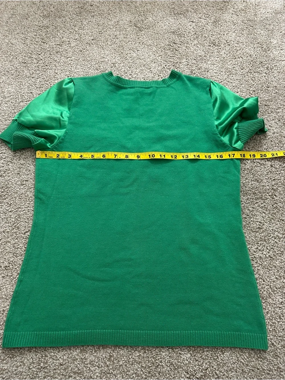 CATO Fashions Green Mixed Media Knit Top | Size M - Picture 4 of 8